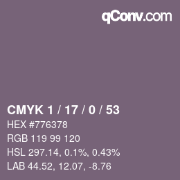 Color code: CMYK 1 / 17 / 0 / 53 | qconv.com