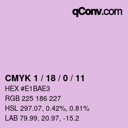 カラーコード: CMYK 1 / 18 / 0 / 11 | qconv.com