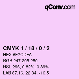 Color code: CMYK 1 / 18 / 0 / 2 | qconv.com