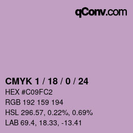 颜色代码: CMYK 1 / 18 / 0 / 24 | qconv.com