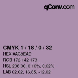 カラーコード: CMYK 1 / 18 / 0 / 32 | qconv.com