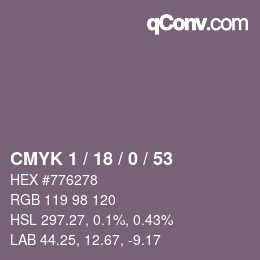 Color code: CMYK 1 / 18 / 0 / 53 | qconv.com