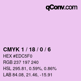 Color code: CMYK 1 / 18 / 0 / 6 | qconv.com