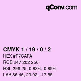Color code: CMYK 1 / 19 / 0 / 2 | qconv.com