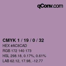 カラーコード: CMYK 1 / 19 / 0 / 32 | qconv.com