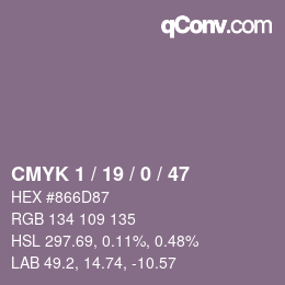 Color code: CMYK 1 / 19 / 0 / 47 | qconv.com