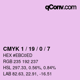 Color code: CMYK 1 / 19 / 0 / 7 | qconv.com