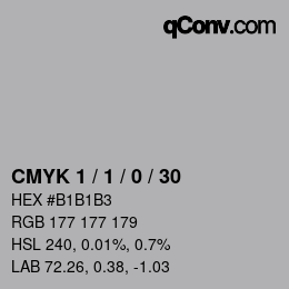 颜色代码: CMYK 1 / 1 / 0 / 30 | qconv.com