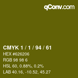 カラーコード: CMYK 1 / 1 / 94 / 61 | qconv.com