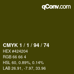 Color code: CMYK 1 / 1 / 94 / 74 | qconv.com