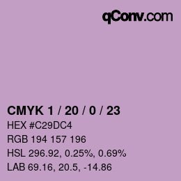 颜色代码: CMYK 1 / 20 / 0 / 23 | qconv.com