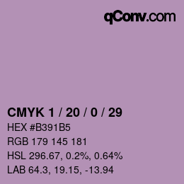 Color code: CMYK 1 / 20 / 0 / 29 | qconv.com