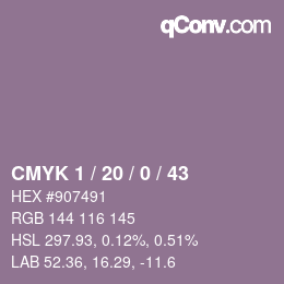 カラーコード: CMYK 1 / 20 / 0 / 43 | qconv.com