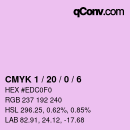 Color code: CMYK 1 / 20 / 0 / 6 | qconv.com