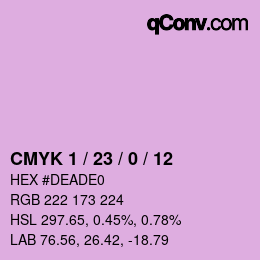 カラーコード: CMYK 1 / 23 / 0 / 12 | qconv.com