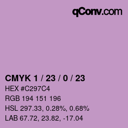 Color code: CMYK 1 / 23 / 0 / 23 | qconv.com