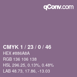 Color code: CMYK 1 / 23 / 0 / 46 | qconv.com