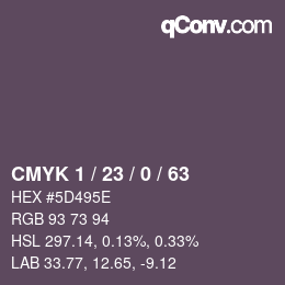 Color code: CMYK 1 / 23 / 0 / 63 | qconv.com