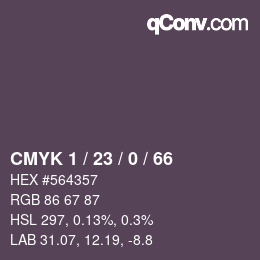 カラーコード: CMYK 1 / 23 / 0 / 66 | qconv.com