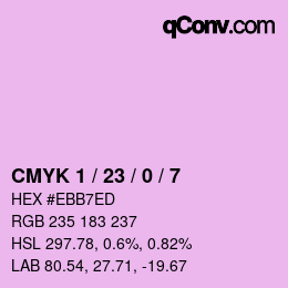 Color code: CMYK 1 / 23 / 0 / 7 | qconv.com