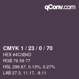 カラーコード: CMYK 1 / 23 / 0 / 70 | qconv.com