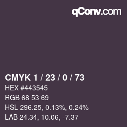Color code: CMYK 1 / 23 / 0 / 73 | qconv.com