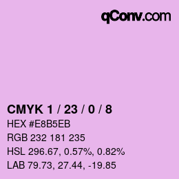 Color code: CMYK 1 / 23 / 0 / 8 | qconv.com
