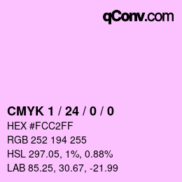 Farbcode: CMYK 1 / 24 / 0 / 0 | qconv.com