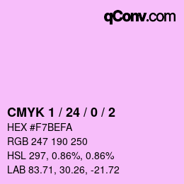 Color code: CMYK 1 / 24 / 0 / 2 | qconv.com
