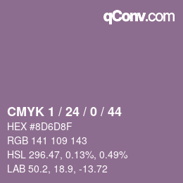 カラーコード: CMYK 1 / 24 / 0 / 44 | qconv.com