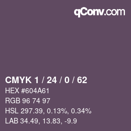 颜色代码: CMYK 1 / 24 / 0 / 62 | qconv.com