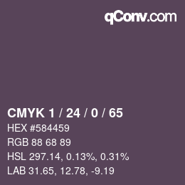 カラーコード: CMYK 1 / 24 / 0 / 65 | qconv.com