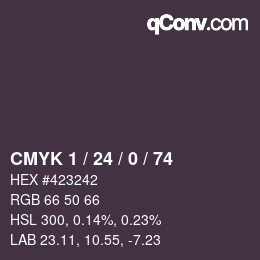 カラーコード: CMYK 1 / 24 / 0 / 74 | qconv.com