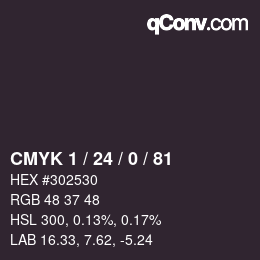 カラーコード: CMYK 1 / 24 / 0 / 81 | qconv.com