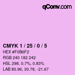 カラーコード: CMYK 1 / 25 / 0 / 5 | qconv.com