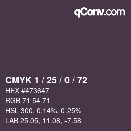 カラーコード: CMYK 1 / 25 / 0 / 72 | qconv.com