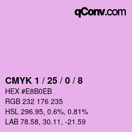 Color code: CMYK 1 / 25 / 0 / 8 | qconv.com