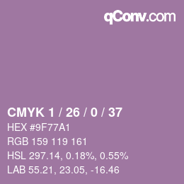 カラーコード: CMYK 1 / 26 / 0 / 37 | qconv.com