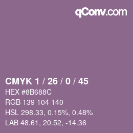 カラーコード: CMYK 1 / 26 / 0 / 45 | qconv.com