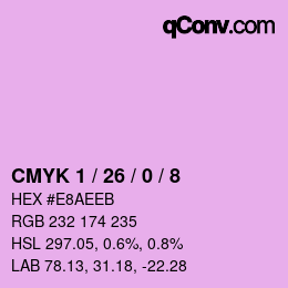 Farbcode: CMYK 1 / 26 / 0 / 8 | qconv.com