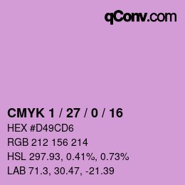 カラーコード: CMYK 1 / 27 / 0 / 16 | qconv.com