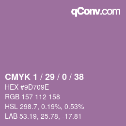 カラーコード: CMYK 1 / 29 / 0 / 38 | qconv.com