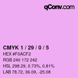 Color code: CMYK 1 / 29 / 0 / 5 | qconv.com