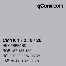 Color code: CMYK 1 / 2 / 0 / 26 | qconv.com