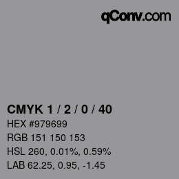 Color code: CMYK 1 / 2 / 0 / 40 | qconv.com