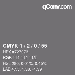 Color code: CMYK 1 / 2 / 0 / 55 | qconv.com