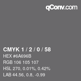 Color code: CMYK 1 / 2 / 0 / 58 | qconv.com