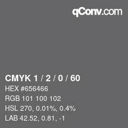 Color code: CMYK 1 / 2 / 0 / 60 | qconv.com