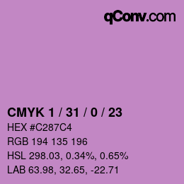 Color code: CMYK 1 / 31 / 0 / 23 | qconv.com