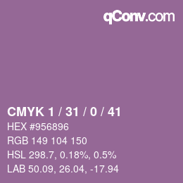カラーコード: CMYK 1 / 31 / 0 / 41 | qconv.com